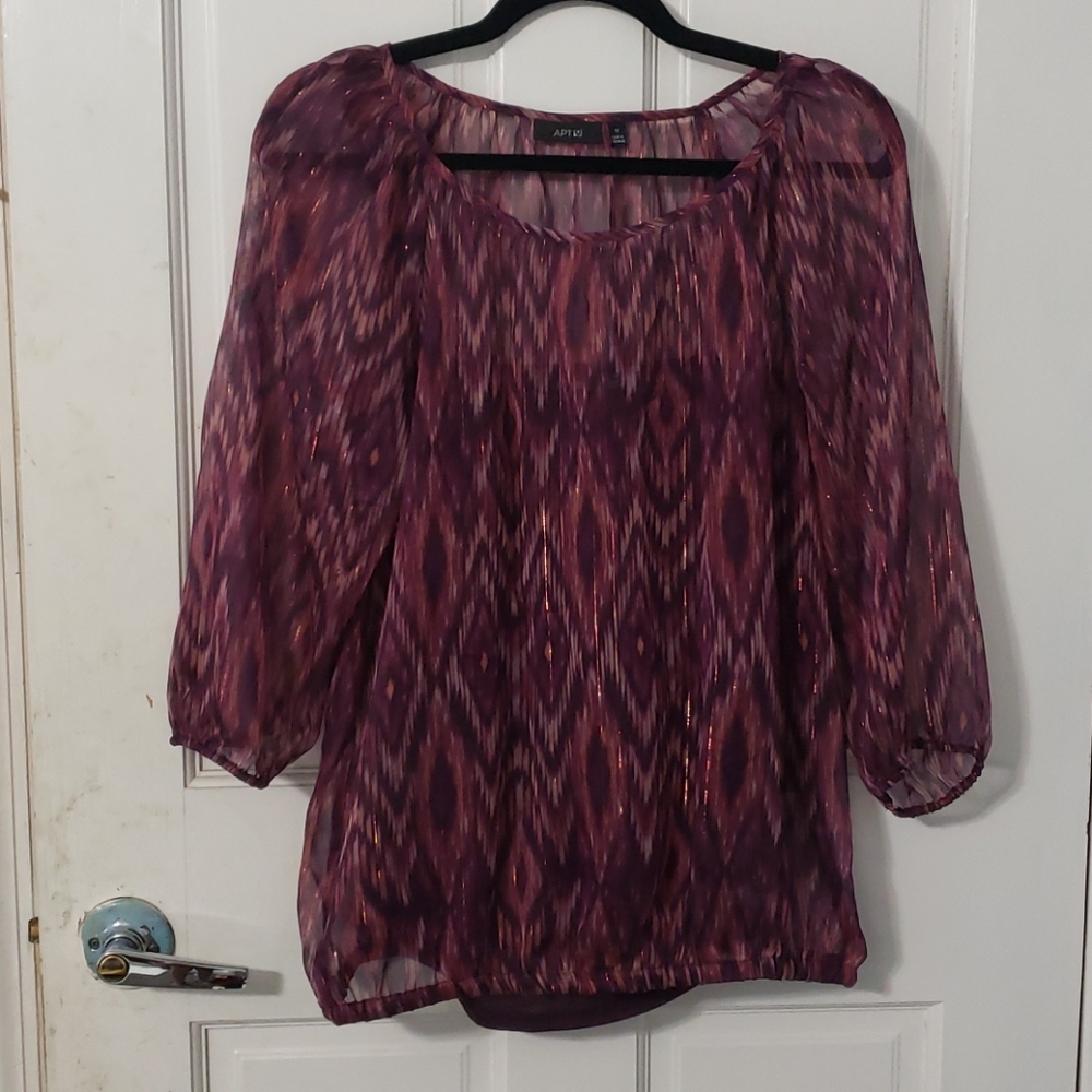 Apt 9 Womans 2 Piece Blouse Sz Med